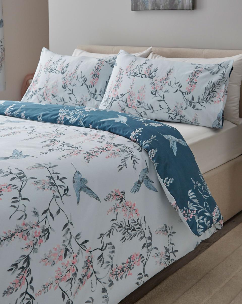 Specialized Home Teal Cotton Traders Midnight Garden Duvet Set Duvet Covers - 2