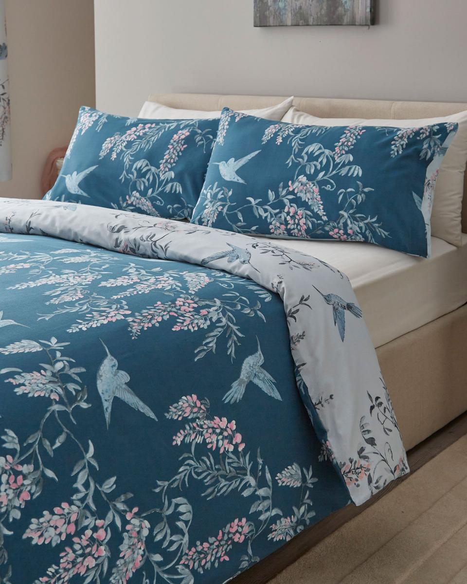 Specialized Home Teal Cotton Traders Midnight Garden Duvet Set Duvet Covers - 3