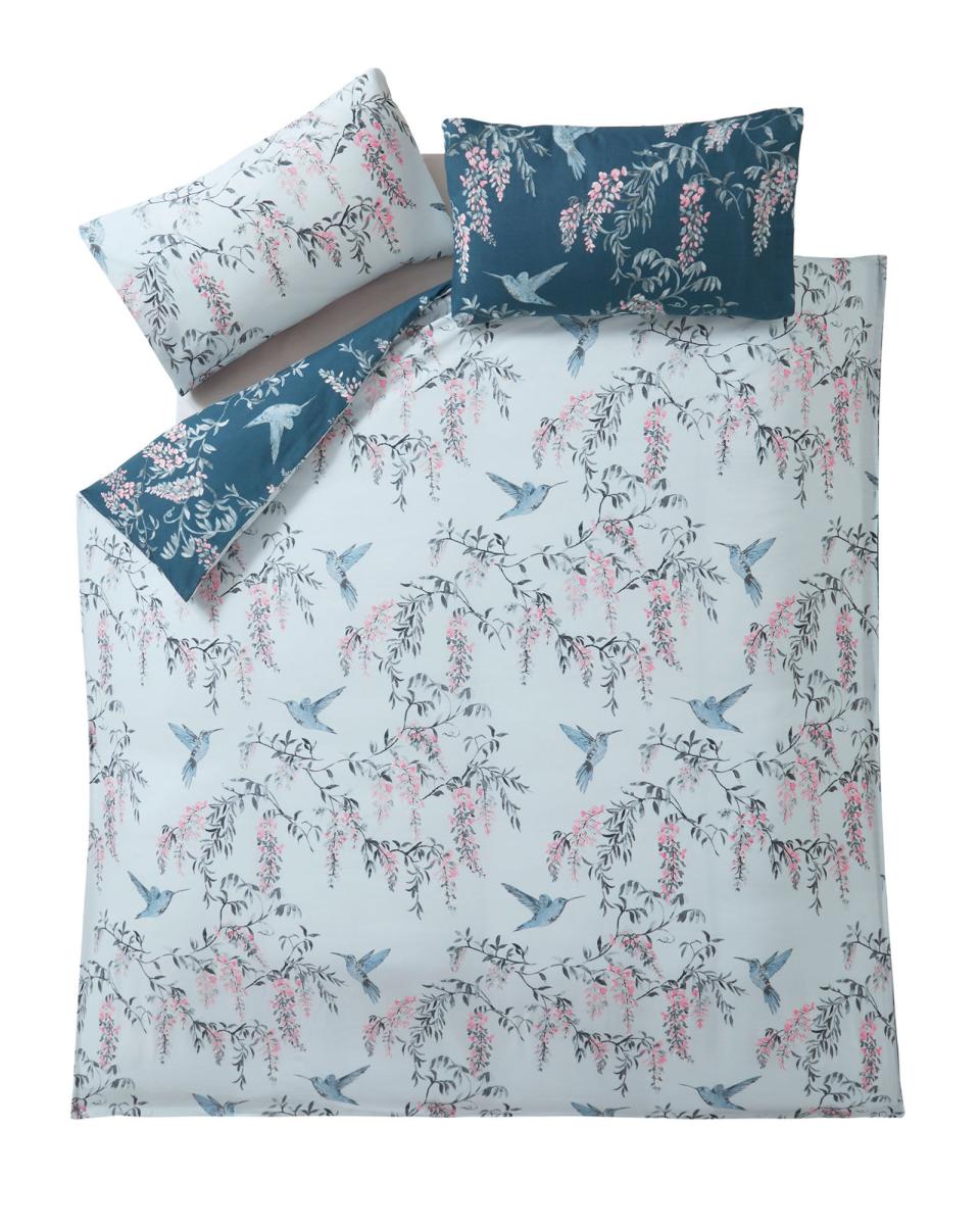 Specialized Home Teal Cotton Traders Midnight Garden Duvet Set Duvet Covers - 4