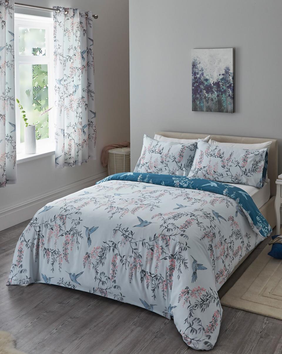 Specialized Home Teal Cotton Traders Midnight Garden Duvet Set Duvet Covers