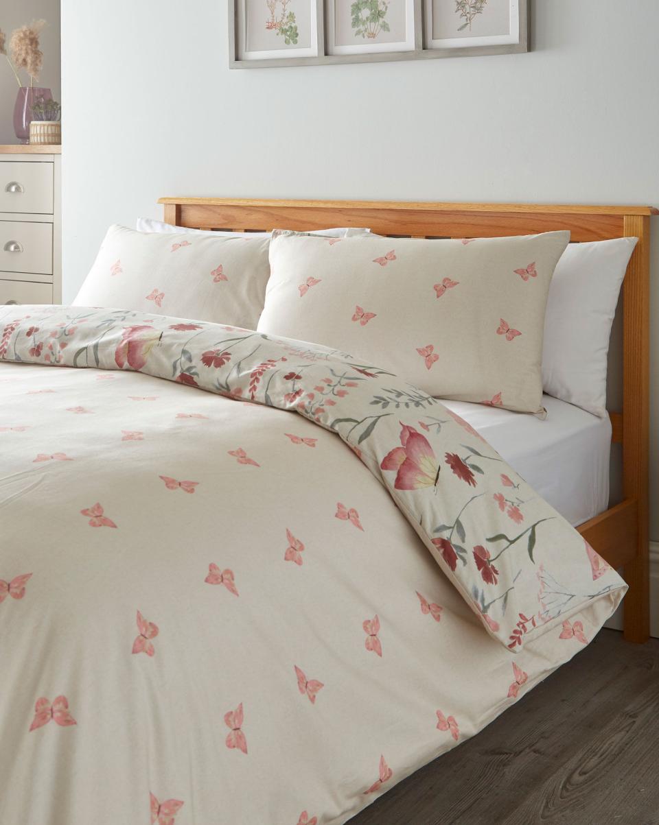 Cotton Traders Pink Home Butterfly Meadow Duvet Set Duvet Covers Elevate - 3