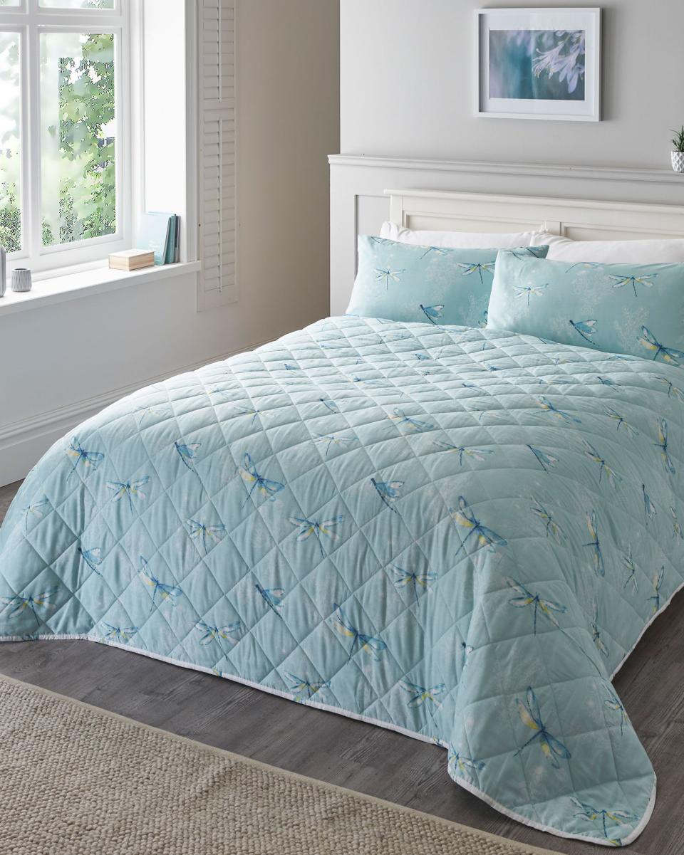 Home Green Cotton Traders Dragonfly Bedspread Bedspreads Original - 2