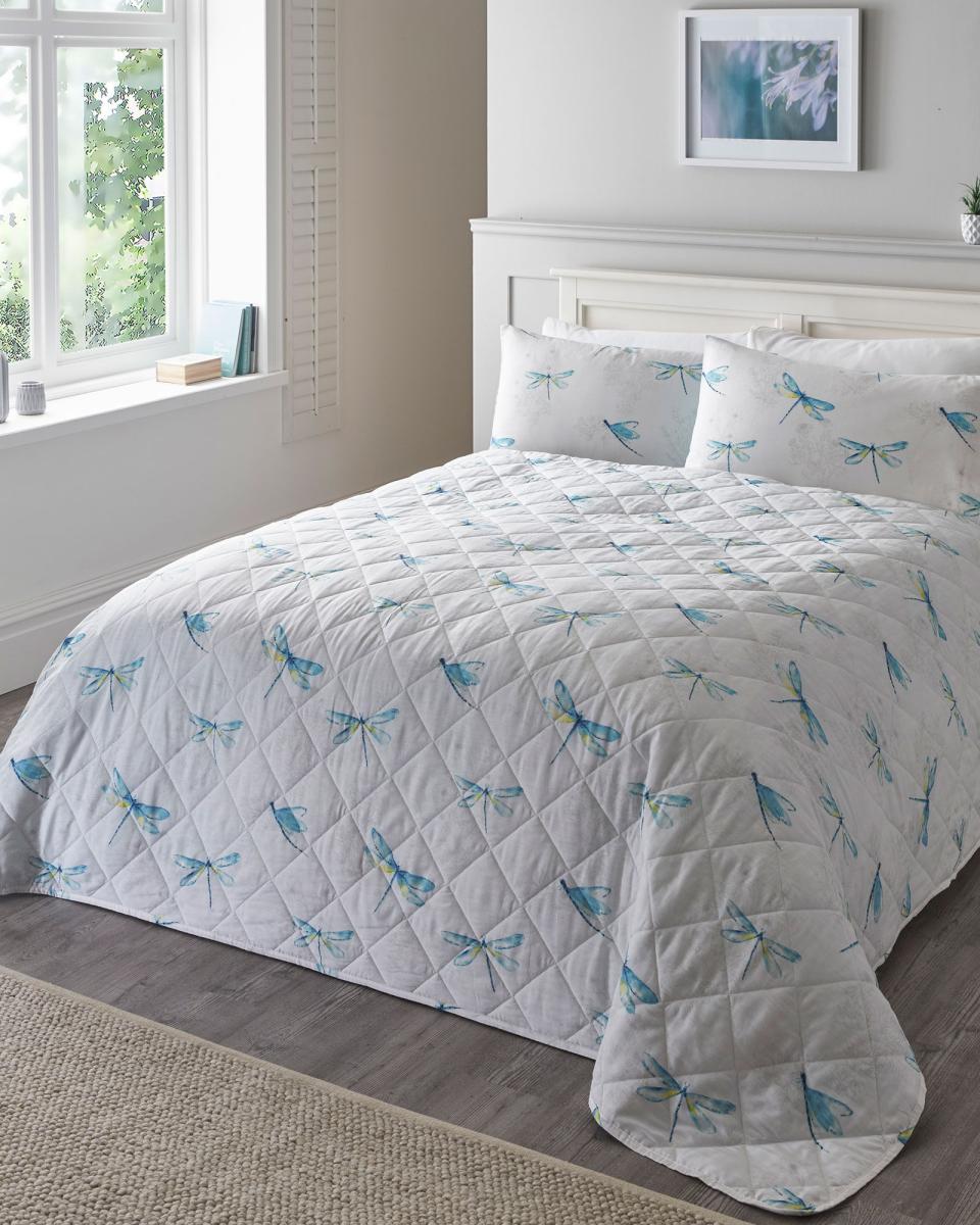 Home Green Cotton Traders Dragonfly Bedspread Bedspreads Original - 3