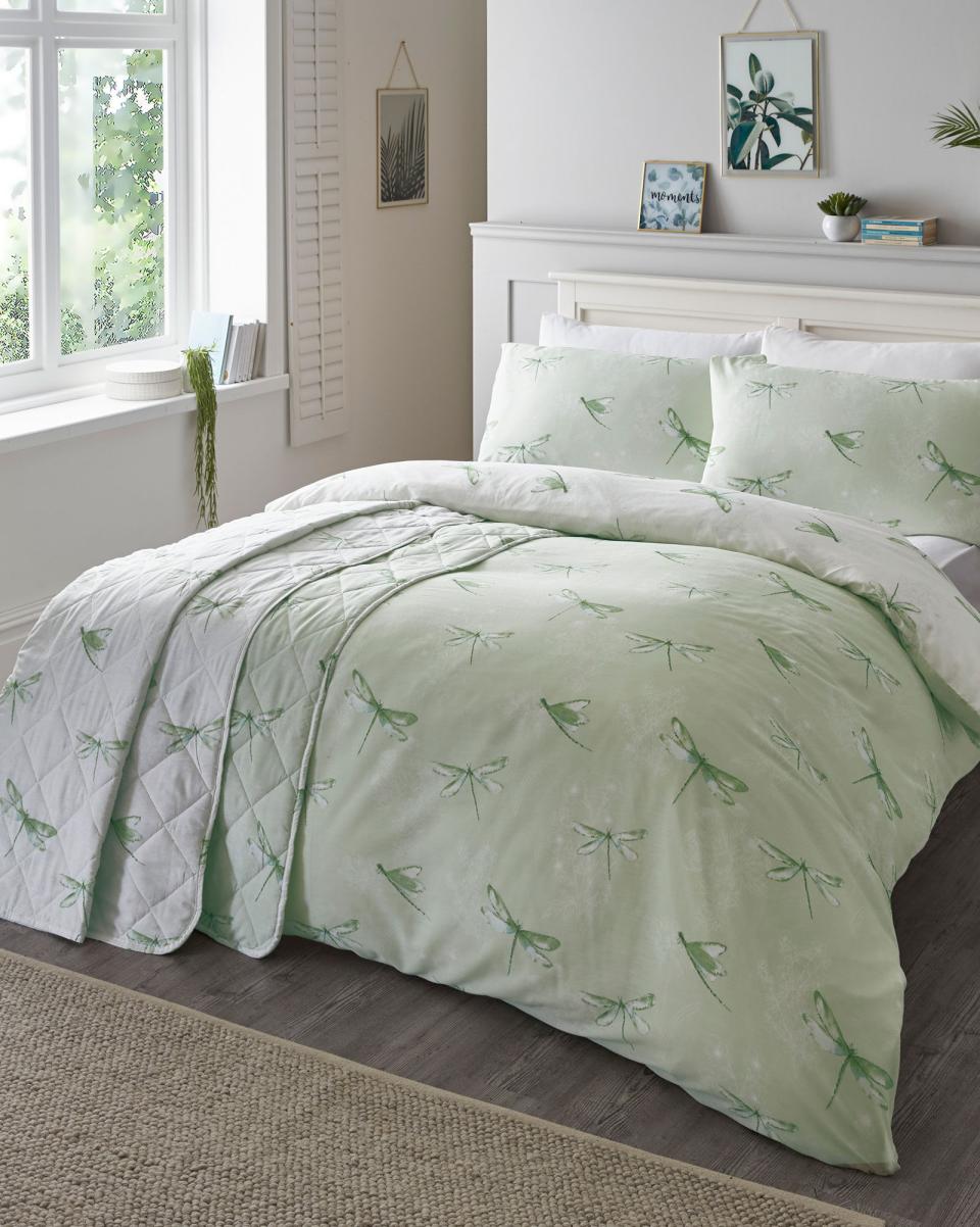 Home Green Cotton Traders Dragonfly Bedspread Bedspreads Original - 4