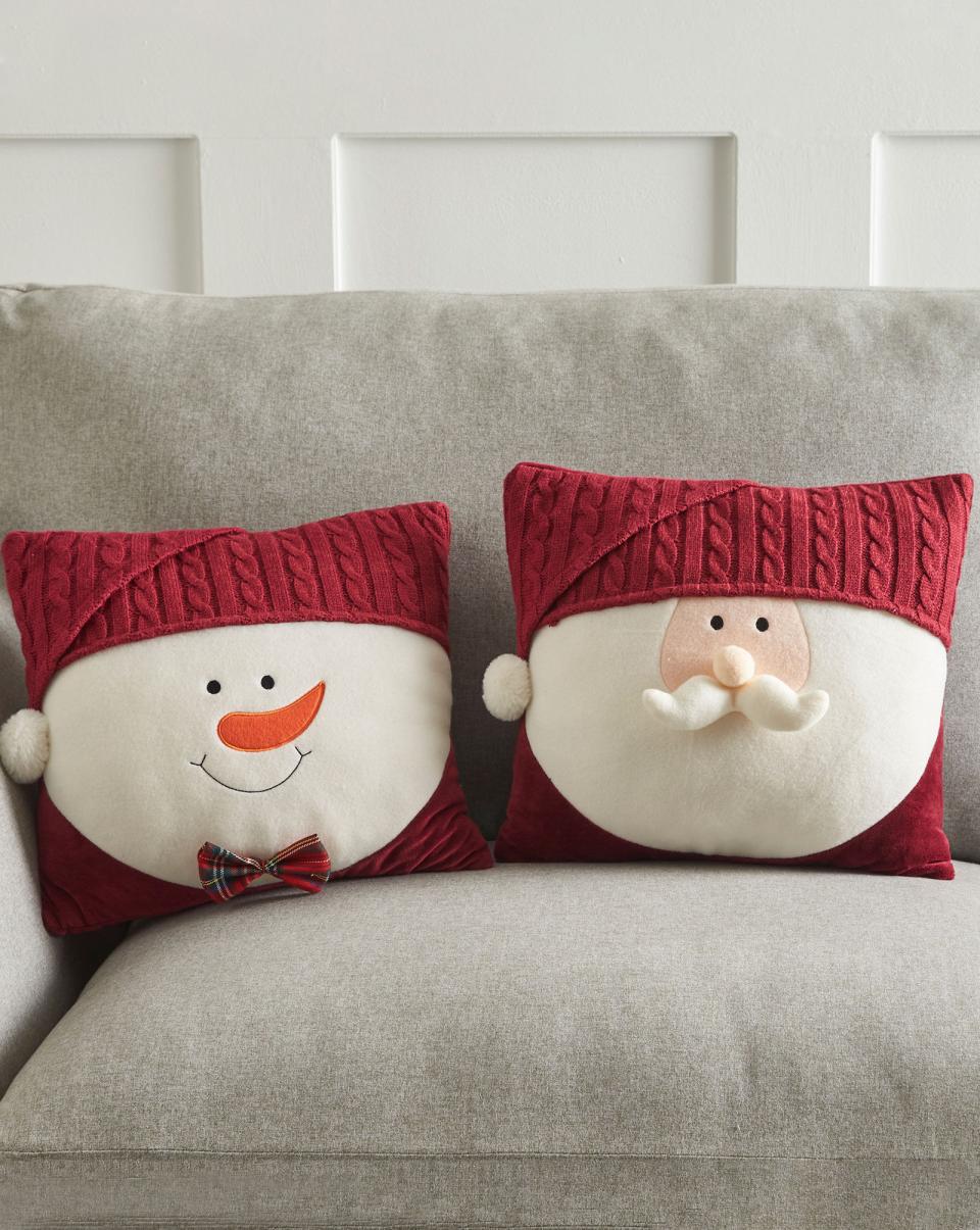 Home Cotton Traders Santa Christmas 3D Cushion Cushions Handcrafted