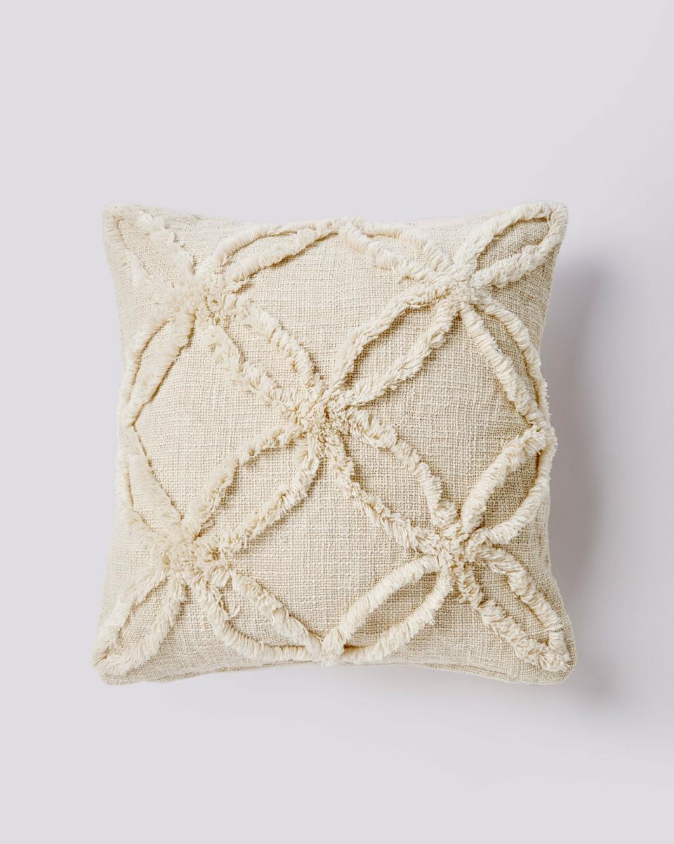 Home Tufted Cushion Cotton Traders Cream Cushions Natural - 3