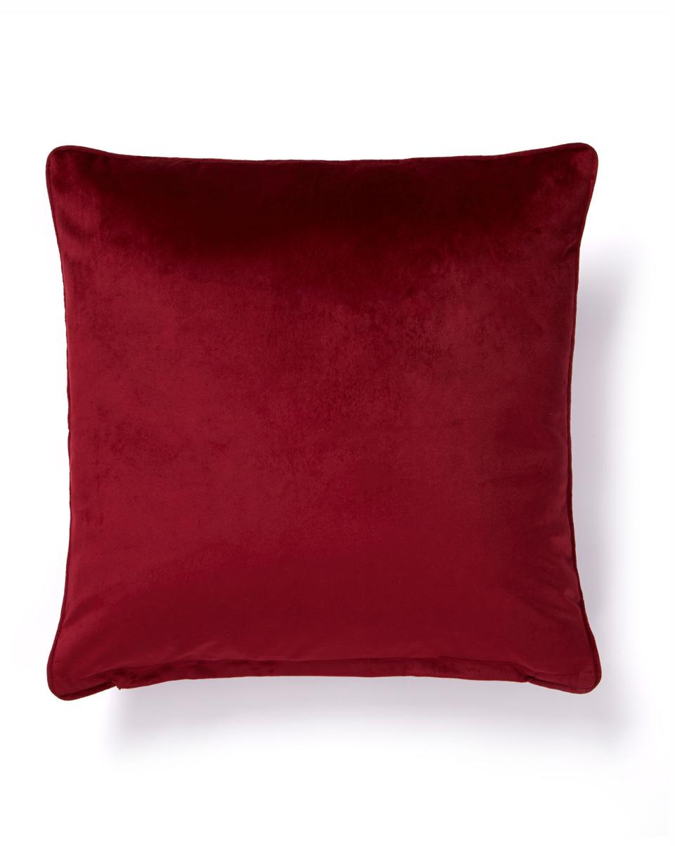 Soft Furnishings Wildlife Velvet Cushion Early Bird Cotton Traders Red Home - 1