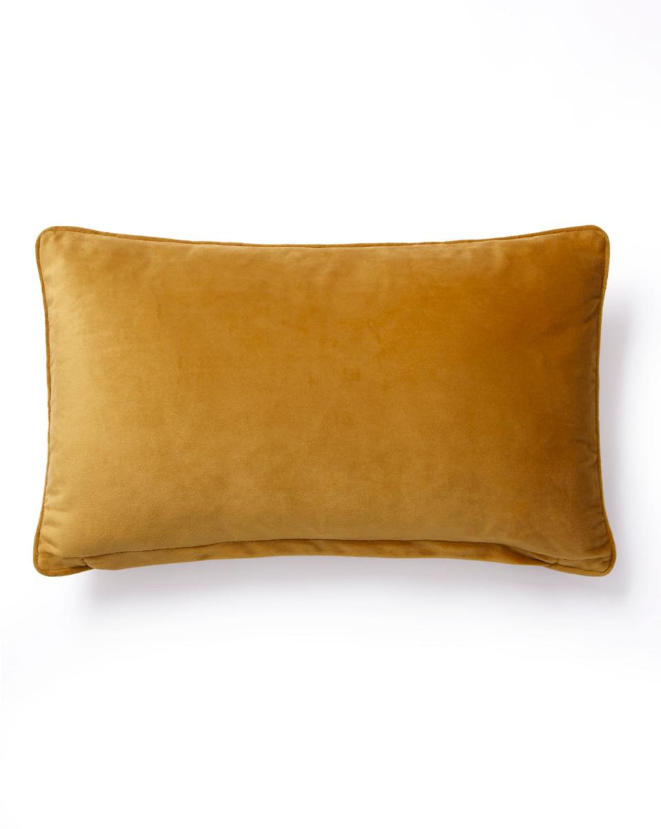 Ochre Home Cotton Traders Pheasant Velvet Cushion Fresh Soft Furnishings - 1