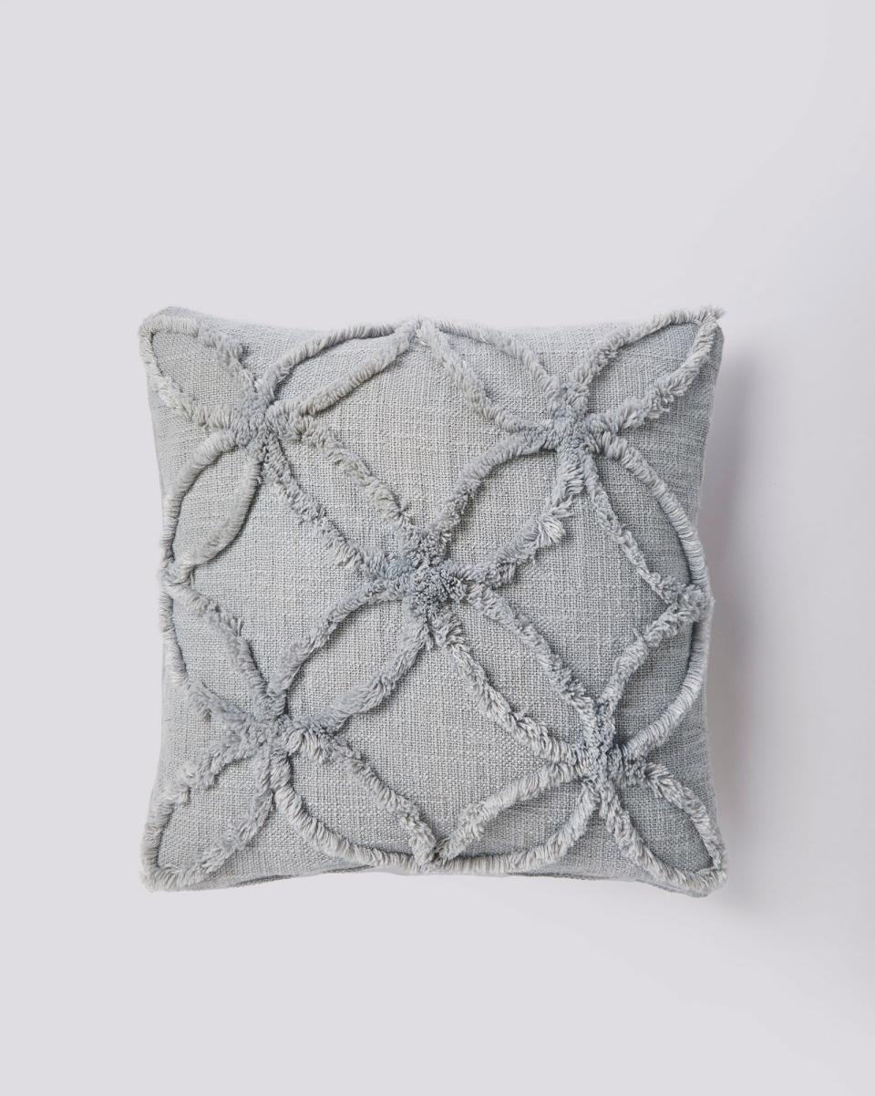 Cotton Traders Sale Tufted Cushion Home Soft Furnishings Grey - 1