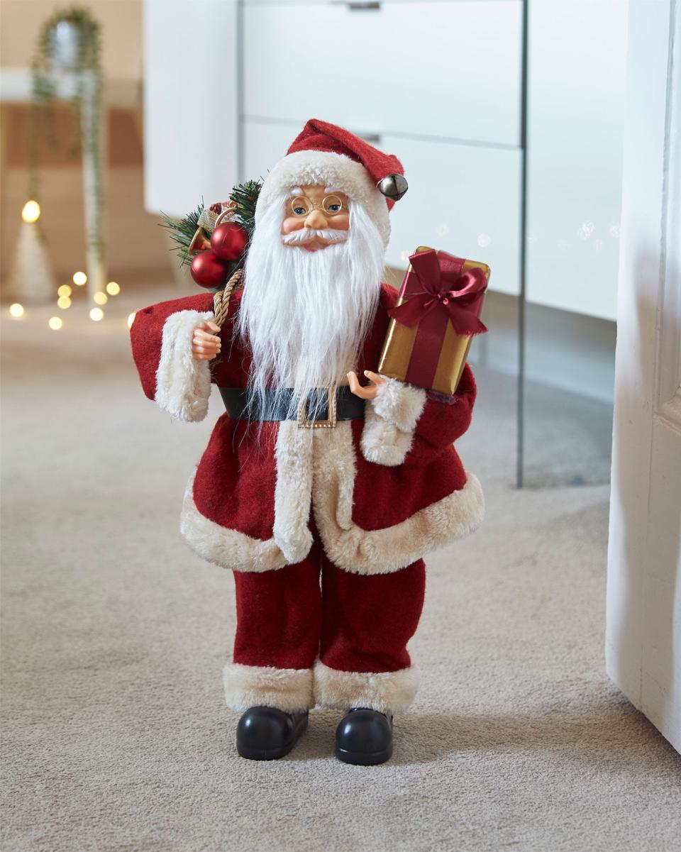 Spacious Home Décor Home Standing Santa Red Cotton Traders - 1