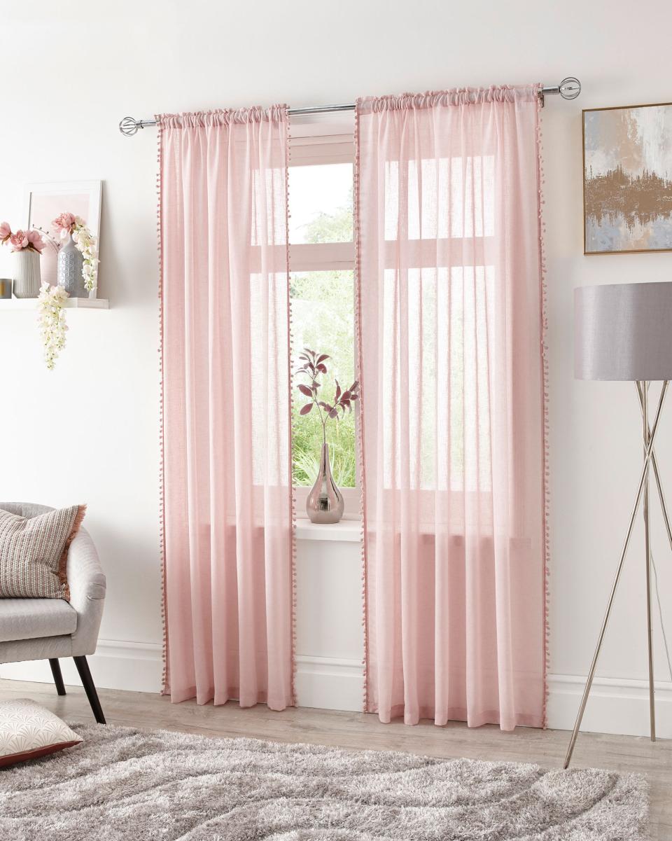 Curtains Pom Pom Voile (Pair) Home Cotton Traders Reliable - 2