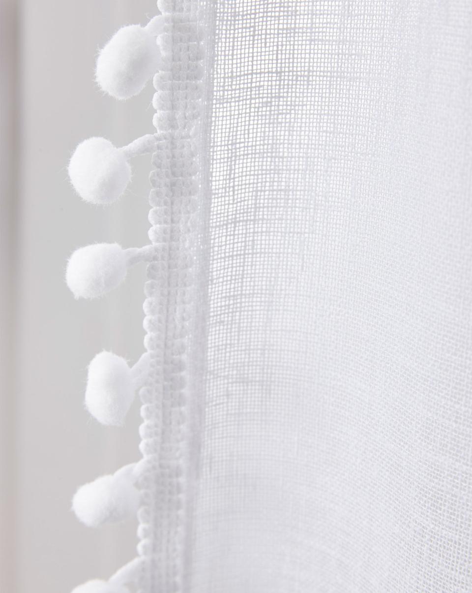 Curtains Pom Pom Voile (Pair) Home Cotton Traders Reliable - 3