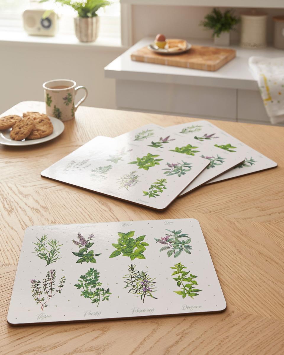 Set Of 4 Placemats Almond Blossom Tableware Home Reliable Cotton Traders - 2
