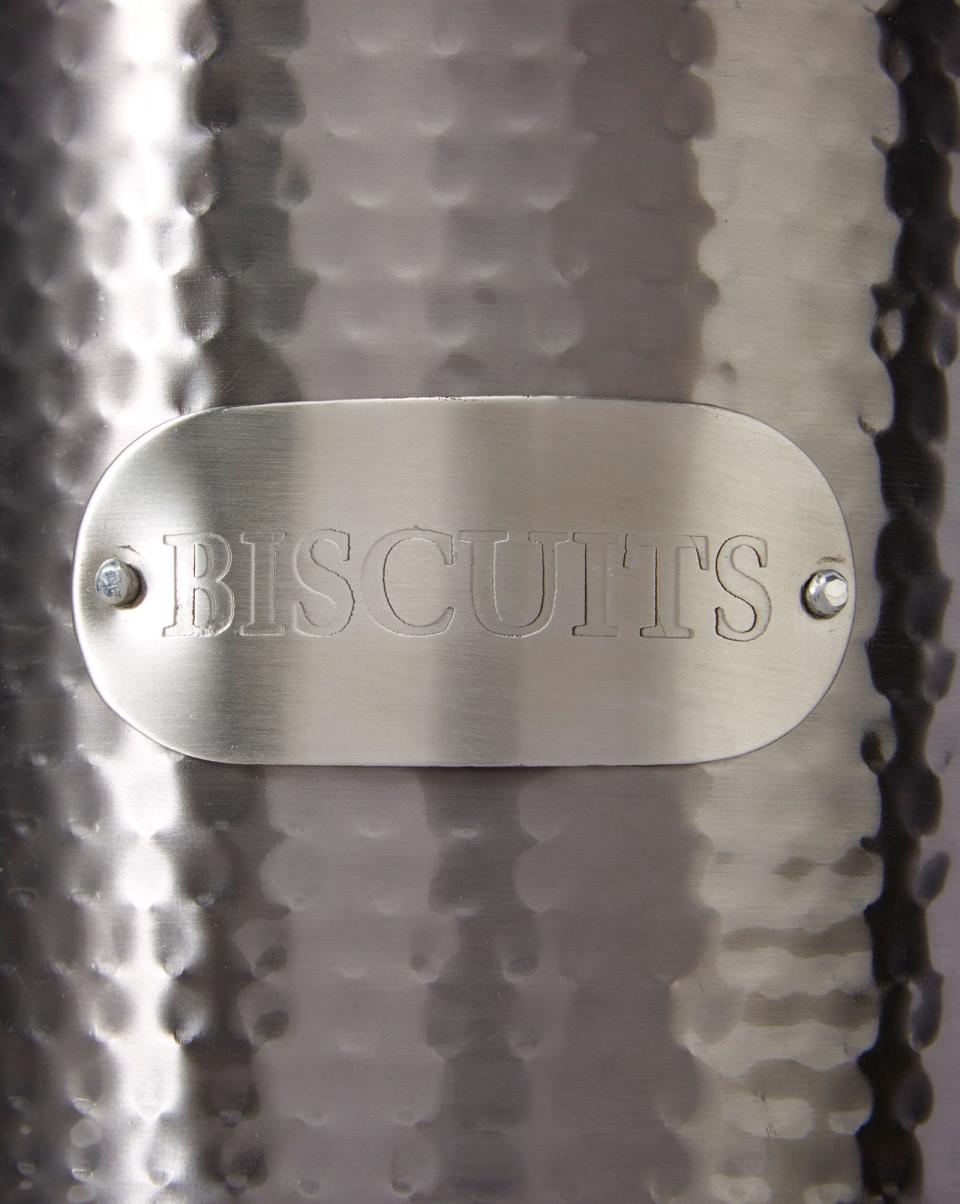 Cotton Traders Silver Biscuit Tin Tableware Home Well-Built - 2