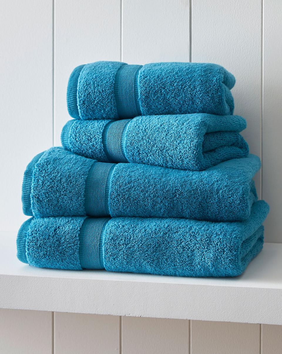 Online 4-Piece Supersoft Towel Bale Cotton Traders Light Blue Home Towels - 4