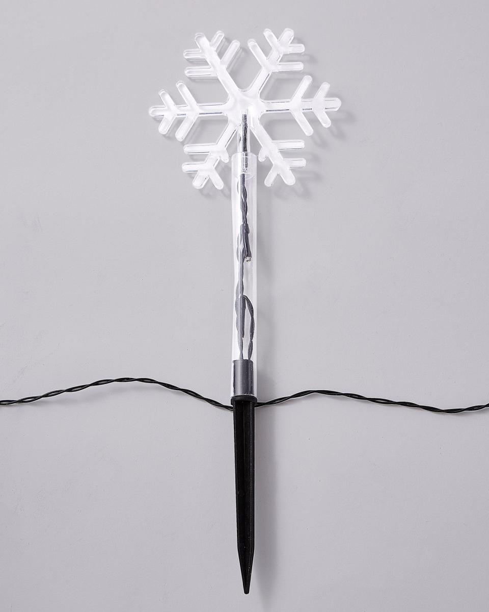Cotton Traders Efficient Clear Home Outdoor Lighting 8 Snowflake Stake Lights - 2