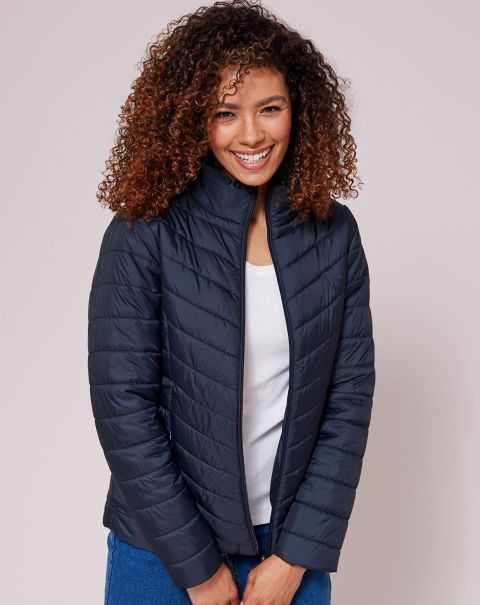 Rapid Women Coats & Jackets Lightweight Quilted Jacket Navy Cotton Traders