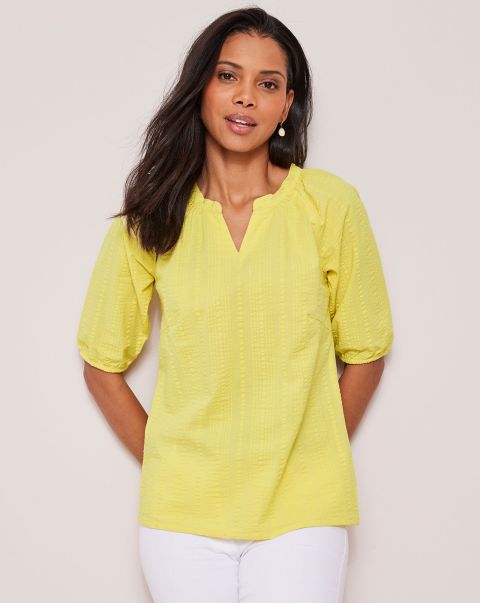 Women Seersucker Top Cotton Traders Shirts & Blouses Daffodil Buy