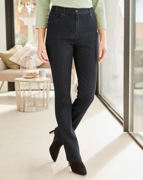 Accessible Cotton Traders Magic Comfort Denim Jeans Trousers Women Black