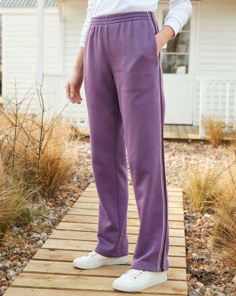 Long-Lasting Women Cotton Traders Trousers Side Panel Jog Pants