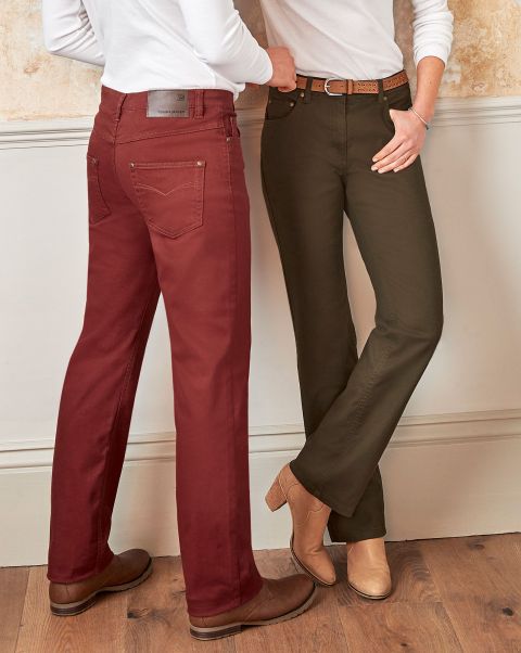 Cotton Traders Lavish Women Trousers Men's Coloured Stretch Jeans