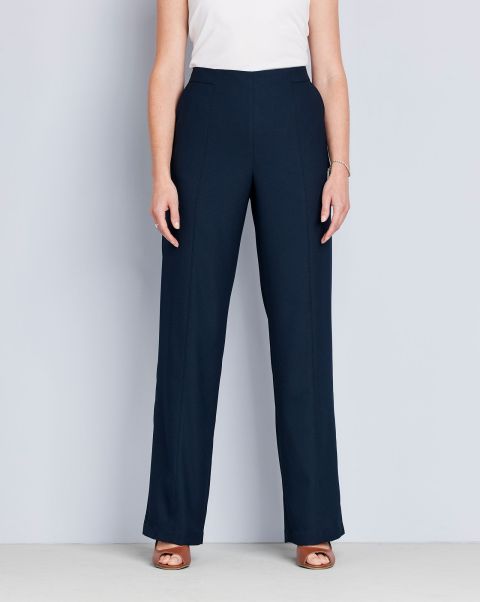 Trousers Cotton Traders Limited Time Offer Women Navy Forever Flattering Wide-Leg Trousers