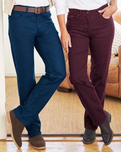 Jeans Relaxing Women Cotton Traders Women's Coloured Stretch Jeans