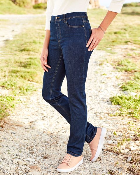 Slim Straight Leg Jegging Jeans Made-To-Order Cotton Traders Indigo Women