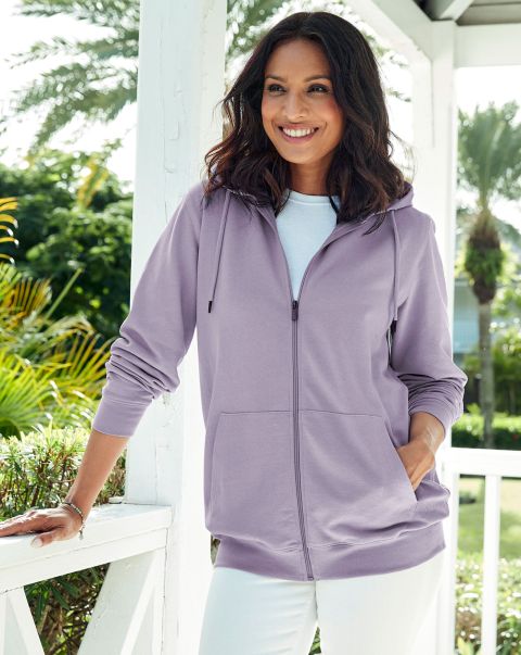 Cotton Hooded Zip-Through Sweat Top Women Exclusive Cotton Traders Sports & Leisure
