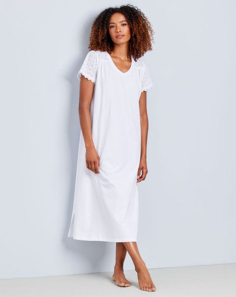 Broderie Nightdress Price Slash Women Cotton Traders White Nightwear
