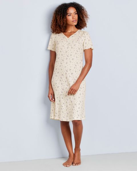 Nightwear Top-Notch Pointelle Nightie Women Cotton Traders Lilac
