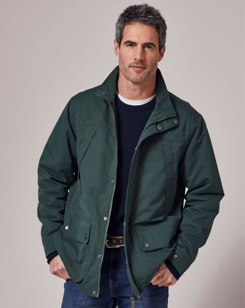 Cotton Traders Dovedale Fleece-Lined Waterproof Jacket Cut-Price Coats & Jackets Spruce Men