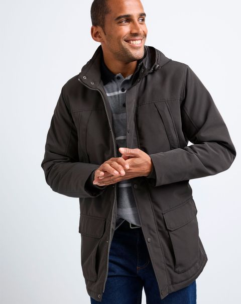 Men Storm Grey Coats & Jackets Signature Showerproof Padded Jacket Cost-Effective Cotton Traders