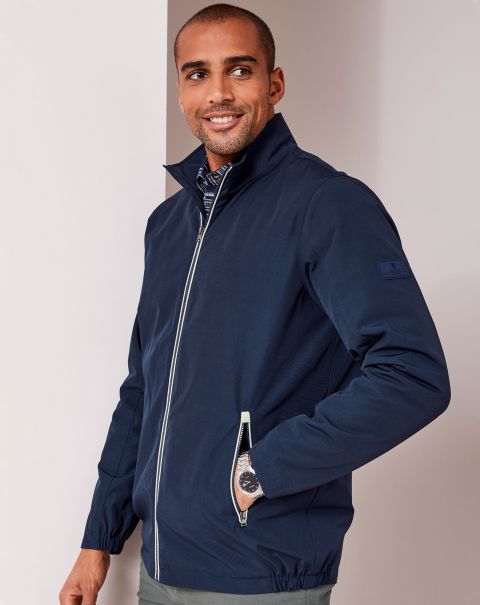 Navy Secure Men Guinness™ Showerproof Jacket Cotton Traders Coats & Jackets