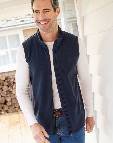 Must-Go Prices Coats & Jackets Recycled Microfleece Gilet Cotton Traders Men