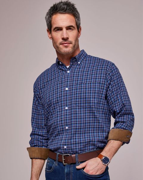 Men Shirts Midnight Made-To-Order Long Sleeve Country Shirt Cotton Traders