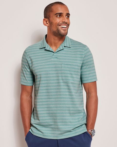 Tops & T-Shirts Sleek Resort Polo Shirt Cotton Traders Men Iced Aqua