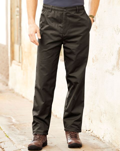 Cotton Traders Dark Khaki Trousers Men Thermal Leisure Trousers Giveaway