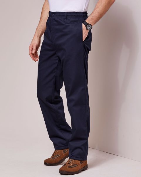 Cotton Traders Trousers Thermal Leisure Trousers Navy Professional Men