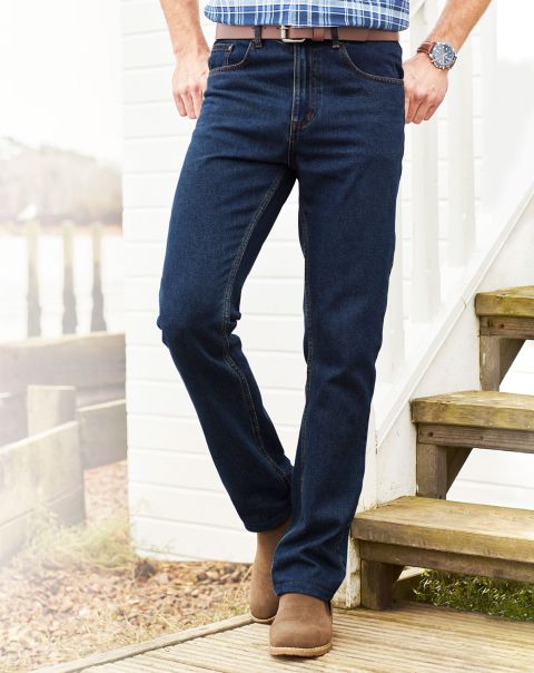 Vintage Blue Baxter Jeans Trousers Vivid Cotton Traders Men