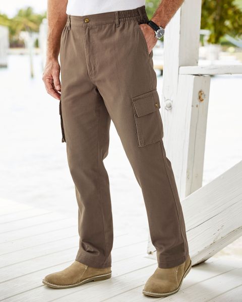 Cargo Comfort Trousers Trousers Cotton Traders Pale Mink Exquisite Men