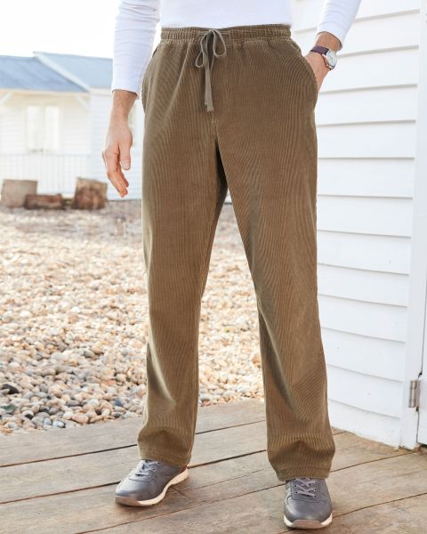 Cotton Traders Versatile Trousers Men Cord Pull-On Trousers