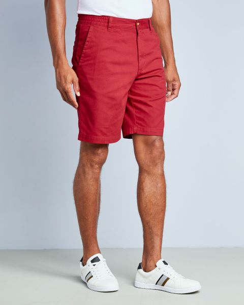 Discount Extravaganza Men Shorts Cotton Traders Tomato Flat Front Comfort Shorts