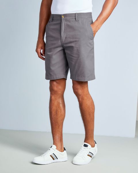 Flat Front Comfort Shorts Men Cotton Traders Shorts Top Mercury