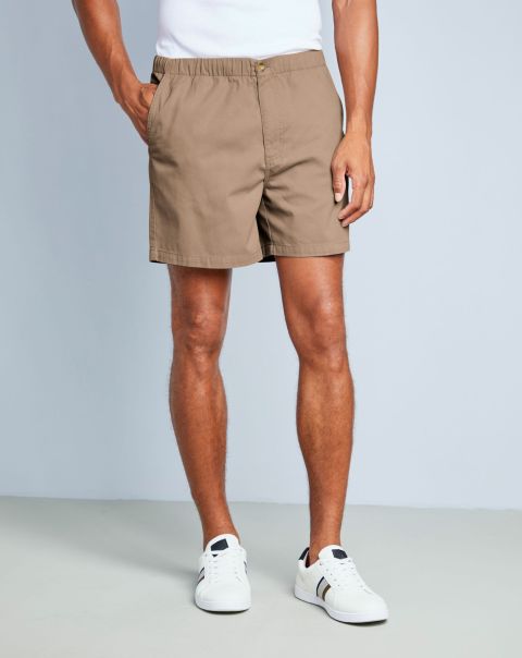 Cotton Traders Relaxing Men Rugby Comfort Shorts Antique Beige Shorts