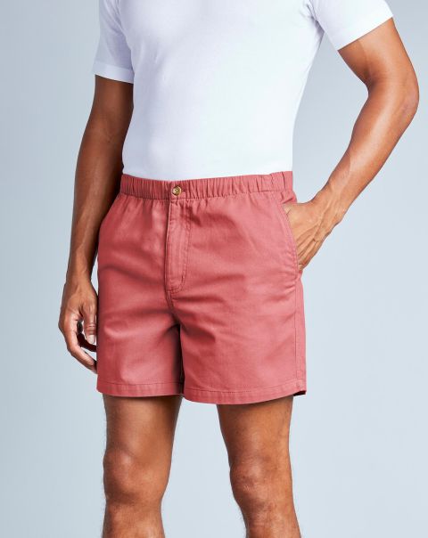 Organic Dusky Coral Cotton Traders Men Rugby Comfort Shorts Sports & Leisure