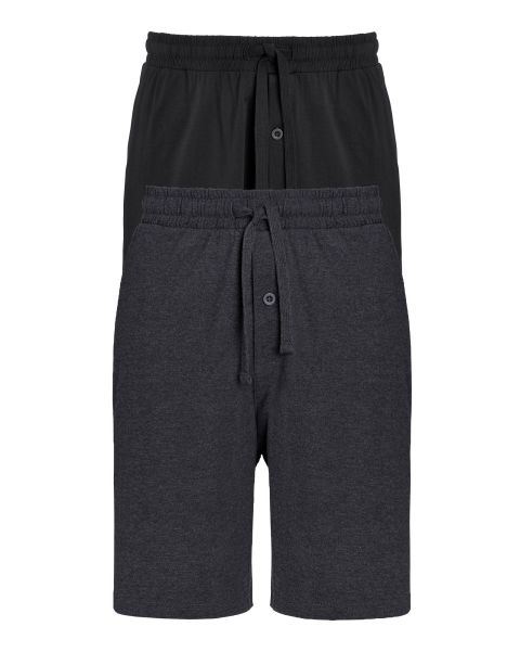 Men 2 Pack Loungewear Shorts Cotton Traders Loungewear Black Trusted