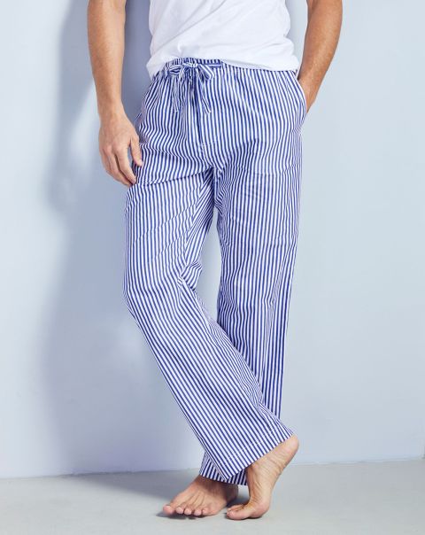 Woven Loungewear Trousers Men Perfect Cotton Traders Loungewear Stripe