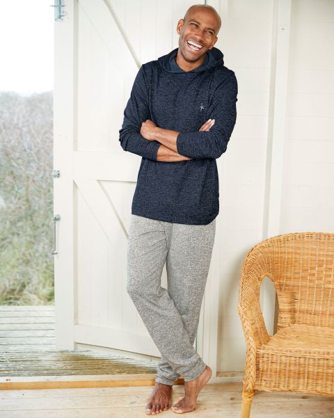 Loungewear Supersoft Lounge Hooded Top Men Cotton Traders Review Urban Blue