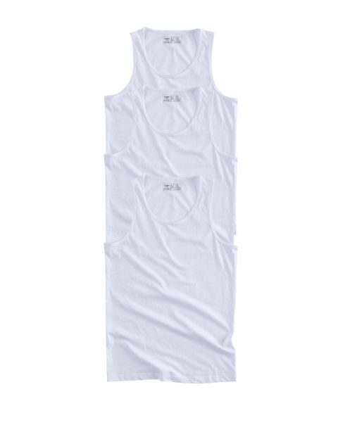 Men Cotton Traders Underwear 3 Pack Sleeveless Vests White Lowest Price Guarantee